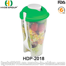 Food Container Salad Shaker Cup with Dressing Cup (HDP-2018)